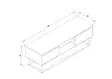 TV-bänk Hanah Home Laxus 140 Valnöt Spånskiva 140x50x40 cm - TV-bänkar - 8681875391282 - 4