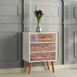 Byrå Hanah Home Liza Vit Valnöt Spånskiva 50x68x35 cm - Byråer och skåp - 8681875742992 - 1