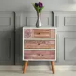 Byrå Hanah Home Liza Vit Valnöt Spånskiva 50x68x35 cm - Byråer och skåp - 8681875742992 - 2