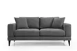 2-sits soffa Atelier del Sofa Nordic Mörkgrå Polyester 180x90x85 cm - Soffor - 8681875774412 - 2