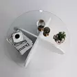 Soffbord Hanah Home Bubble Vit Härdat Glas Spånskiva 75x35x75 cm - Soffbord - 8683342746892 - 8