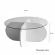 Soffbord Hanah Home Bubble Vit Härdat Glas Spånskiva 75x35x75 cm - Soffbord - 8683342746892 - 9