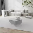 Soffbord Hanah Home Bubble Vit Härdat Glas Spånskiva 75x35x75 cm - Soffbord - 8683342746892 - 5
