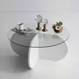 Soffbord Hanah Home Bubble Vit Härdat Glas Spånskiva 75x35x75 cm - Soffbord - 8683342746892 - 6