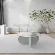 Soffbord Hanah Home Bubble Vit Härdat Glas Spånskiva 75x35x75 cm - Soffbord - 8683342746892 - 3