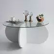Soffbord Hanah Home Bubble Vit Härdat Glas Spånskiva 75x35x75 cm - Soffbord - 8683342746892 - 7