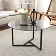 Soffbord Hanah Home Trio Sehpa Fume Härdat Glas Metall 75x42x75 cm - Soffbord - 8682870558632 - 5
