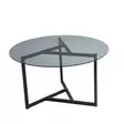 Soffbord Hanah Home Trio Sehpa Fume Härdat Glas Metall 75x42x75 cm - Soffbord - 8682870558632 - 8