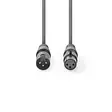 DMX adapterkabel | XLR 3-stifts hane | XLR 3-stifts hona | Nickelplaterad | 20.0 m | Rund | PVC | Mörkgrå | Presentbox - Ljudkablar - 5412810296002 - 10