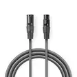DMX adapterkabel | XLR 3-stifts hane | XLR 3-stifts hona | Nickelplaterad | 20.0 m | Rund | PVC | Mörkgrå | Presentbox - Ljudkablar - 5412810296002 - 1
