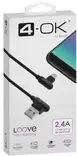 Datakaapeli MicroUSB kulma 1m musta, 4-OK - Micro-USB-kablar - 8428728105272 - 2