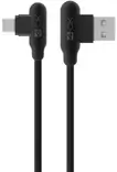 Datakaapeli MicroUSB kulma 1m musta, 4-OK - Micro-USB-kablar - 8428728105272 - 1