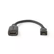 High Speed HDMI kabel med Ethernet | HDMI Micro kontakt | HDMI Utgång | 4K@30Hz | 10.2 Gbps | 0.20 m | Rund | ABS / PVC | Svart | Tag - HDMI-kablar - 5412810325542 - 10