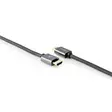 High Speed HDMI kabel med Ethernet | HDMI Kontakt | HDMI Kontakt | 4K@60Hz | ARC | 18 Gbps | 3.00 m | Rund | Bomull | Grått Med Metall | Kartong med täckt fönster - HDMI-kablar - 5412810318902 - 40
