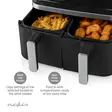 Dubbel Varmluftsfritös | 2x4.2 l | Timer: 60 min | Antal förinställda program: 10 | Digital | Svart - Luftfritöser - 5412810441112 - 51