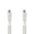 Koaxialkabel | IEC (Koax) Hane | IEC (Koax) Hona | Nickelplaterad | 100 dB | 75 Ohm | Dubbelskärmad | 2.00 m | Rund | PVC | Vit | Låda - Antennkablar - 5412810289462 - 3