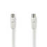 Koaxialkabel | IEC (Koax) Hane | IEC (Koax) Hane | Nickelplaterad | 90 dB | 75 Ohm | Dubbelskärmad | 10.0 m | Rund | PVC | Vit | Kuvert - Antennkablar - 5412810281992 - 3