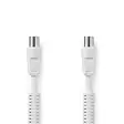 Koaxialkabel | IEC (Koax) Hane | IEC (Koax) Hona | Nickelplaterad | 100 dB | 75 Ohm | Dubbelskärmad | 2.00 m | Rund | PVC | Vit | Låda - Antennkablar - 5412810289462 - 1