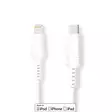 Lightning Kabel | USB 2.0 | Apple Lightning, 8-stifts | USB-C Hane | 480 Mbps | Nickelplaterad | 2.00 m | Rund | PVC | Vit | Låda - USB-kablar - 5412810315512 - 1