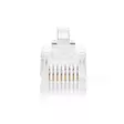 RJ45-kontakt | Hane | Strandad UTP CAT5 | Rak | Guldplaterad | 10 st. | Polycarbonate | Transparent | Låda - Dator och nätverk - 5412810424702 - 10