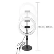 Ringljus | 10 inch | 120 LED's | 2700 - 6700 K | Skrivbord | Svart - Fotostudio och belysning - 5412810408832 - 13