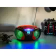 Bärbar FM-radio CD / MP3 / USB / Bluetooth-spelare® med LED-belysning Röd - Radioapparater - 8711902034872 - 53