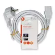 Strömkabel | Strömkontakt Hane | IEC-320-C13 | Vinklat | Rak | Nickelplaterad | 2.00 m | Rund | PVC | Vit | Label - Strömkablar och kontakter - 5412810424962 - 66