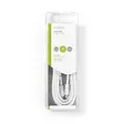 Satellite & Antenn kabel | F Hane | F Hane | Nickelplaterad | 50 dB | 75 Ohm | Dubbelskärmad | 3.00 m | Rund | PVC | Vit | Låda - Antennkablar - 5412810289592 - 66
