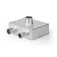 Satellite & Antenn Adapter | IEC (Koax) Hona | F Hona / IEC (Koax) Hane | Nickelplaterad | 75 Ohm | Rak | Zinc | Metall / Silver | 1 st. | Låda - Nedis produkter - 5412810426102 - 43