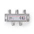 Satellite Splitter | 5 - 2400 MHz | 11.5 dB | Antal ingångar: 1 | Antal utgångar: 4 | Impedans: 75 Ohm | Zinc | Silver - Tillbehör - 5412810298372 - 5