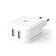 Väggladdare | 24 W | Snabbladdnings funktion | 2x 2.4 A A | Antal utgångar: 2 | 2x USB-A | Utan kabel | Single Voltage Output | Vit - Nätladdare - 5412810267552 - 7