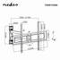 Tilt och vridbart TV väggfäste | 37 - 70 " | Maximal skärmvikt som stöds: 25 kg | Går att tilta | Roterbar | Minsta väggdistans: 79 mm | Maximalt väggavstånd: 427 mm | 3 Ledpunkt(er) | ABS / Stål | Svart - TV-stativ - 5412810268672 - 16