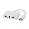 USB-C Adapter | USB 2.0 | USB-C Hane | 3.5 mm Hona | 0.10 m | Rund | Nickelplaterad | ABS/PVC | Vit | Kuvert - USB-adaptrar och dockning - 5412810413232 - 40