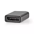USB-C Adapter | USB 3.2 Gen 1 | USB-C Hane | DisplayPort Hona | 4K@60Hz | Rund | Nickelplaterad | Grå / Svart | Kuvert - Dator och nätverk - 5412810334582 - 41