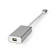 USB-C Adapter | USB 3.2 Gen 1 | USB-C Hane | Mini DisplayPort Hona | 0.20 m | Rund | Guldplaterad | Flätad / Nylon | Silver | Kartong med täckt fönster - Dator och nätverk - 5412810331772 - 41