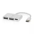 USB-hubb | 1x USB-C | 1x USB-C / 2x USB 2.0 A Female | 3-Port port(s) | USB ström - Dator och nätverk - 5412810416042 - 1