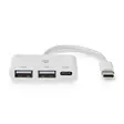 USB-hubb | 1x USB-C | 1x USB-C / 2x USB 2.0 A Female | 3-Port port(s) | USB ström - Dator och nätverk - 5412810416042 - 10