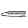USB Multi-Port Adapter | 5-in-1 | USB 3.2 Gen 1 | USB-C Hane | HDMI Utgång / RJ45 Hona / 3x USB-A Hona | 5 Gbps | 0.20 m | Rund | Guldplaterad | PVC | Antracit | Låda - Dator och nätverk - 5412810414222 - 10