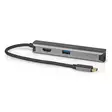 USB Multi-Port Adapter | 5-in-1 | USB 3.2 Gen 1 | USB-C Hane | HDMI Utgång / RJ45 Hona / 3x USB-A Hona | 5 Gbps | 0.20 m | Rund | Guldplaterad | PVC | Antracit | Låda - Dator och nätverk - 5412810414222 - 40