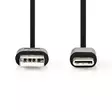 USB-kabel | USB 2.0 | USB-C Hane | USB-A Hane | 15 W | 480 Mbps | Nickelplaterad | 2.00 m | Rund | PVC | Svart | Låda - Dator och nätverk - 5412810329502 - 10