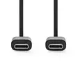 USB-kabel | USB 2.0 | USB-C Hane | USB-C Hane | 60 W | 480 Mbps | Nickelplaterad | 1.00 m | Rund | PVC | Svart | Label - Dator och nätverk - 5412810421732 - 10