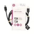 USB-kabel | USB 2.0 | USB-C Hane | USB-C Hane | 60 W | 480 Mbps | Nickelplaterad | 1.00 m | Rund | PVC | Svart | Label - Dator och nätverk - 5412810421732 - 66