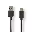 USB-kabel | USB 3.2 Gen 1 | USB-A Hane | USB-C Hane | 60 W | 5 Gbps | Nickelplaterad | 2.00 m | Rund | PVC | Svart | Låda - Dator och nätverk - 5412810317752 - 1