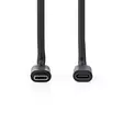 USB-kabel | USB 3.2 Gen 1 | USB-C Hane | USB-C Hona | 60 W | 4K@60Hz | 5 Gbps | Nickelplaterad | 1.00 m | Rund | PVC | Svart | Label - Dator och nätverk - 5412810422012 - 10