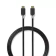 USB-kabel | USB 3.2 Gen 1 | USB-C Hane | USB-C Hane | 60 W | 4K@60Hz | 5 Gbps | Nickelplaterad | 1.00 m | Rund | PVC | Antracit | Kartong med fönster - Dator och nätverk - 5412810263592 - 1