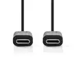 USB-kabel | USB 3.2 Gen 1 | USB-C Hane | USB-C Hane | 60 W | 4K@60Hz | 5 Gbps | Nickelplaterad | 2.00 m | Rund | PVC | Svart | Låda - Dator och nätverk - 5412810401192 - 10