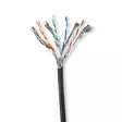 CAT7 nätverkskabel rulle | Solid | S/FTP | Koppar | 100 m | Utomhus | Rund | PE | Svart | Dragkorg - Dator och nätverk - 5412810402052 - 10