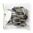 XLR-kontakt | Rak | Hona | Nickelplaterad | Lödning | Kabel input diameter: 7.0 mm | Metall | Silver | 25 st. | Plastpåse - Ljudkontakter och pluggar - 5412810299782 - 72