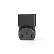 Extension Plug | IEC-320-C13 | IEC-320-C14 | Vinklat 90° | Nickelplaterad | PVC | Svart | Låda | 1 st. - Nedis produkter - 5412810427642 - 30