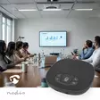 Konferans högtalare | Bluetooth® | Omni-Directional | 15 W | Mikrofon räckvidd: 10 m | Accu Powered / USB ström | 1x 3.5 mm Audio Out / 1x USB-C | Svart - Nedis produkter - 5412810478262 - 5